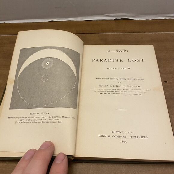 Milton’s Paradise Lost Books 1 and 2 Copyright 1895 Ginn & Company - Picture 5 of 8